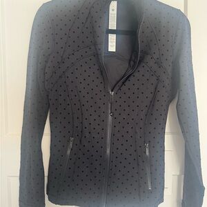 lululemon athletica Black Polka Dot Bomber Jacket